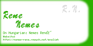 rene nemes business card